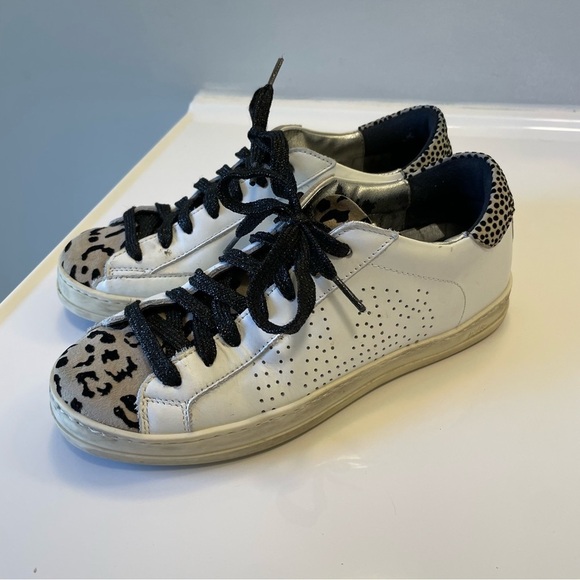 P448 Shoes - P448 S20 John Animal Print Leather Sneakers